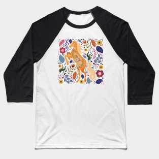 Horse Flowers Baseball T-Shirt